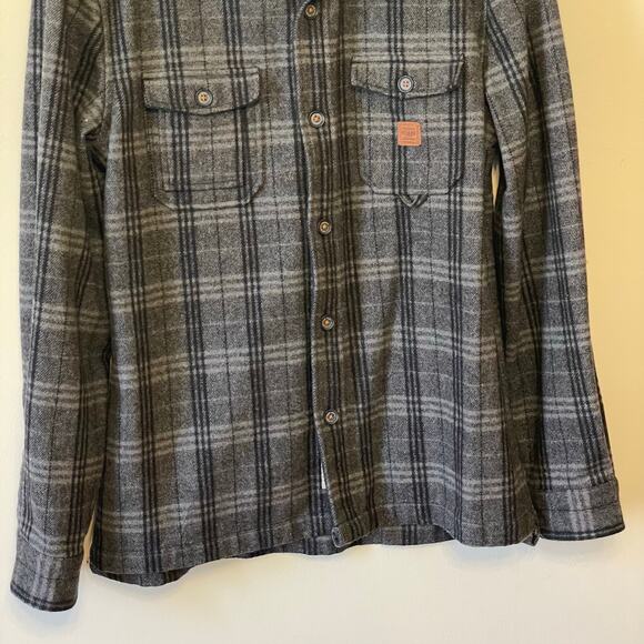 Roark Gray Plaid Casual Button Down Shirt - Picture 3 of 9